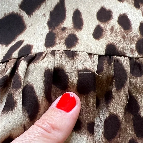 Dolce & Gabbana Leopard Print Long Sleeve Dress